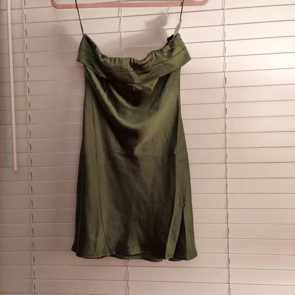 Nwt Olive green strapless mini windsor dress - Picture 3 of 7